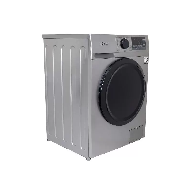 midea-front-load-inverter-washing-machine-7kg-1400-rpm-with-steam-mfn09w70bsمنت ميديا انفرتر غسالة 7 كجم 1400 دورة في الدقيقة تحميل أمامي فضي MF100W70B-TT - الصورة 1