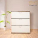 وود & مور جزامه احذية 80*30*118 سم 3 ادراج لون خشبي * بيج SC-3Drs-Medium