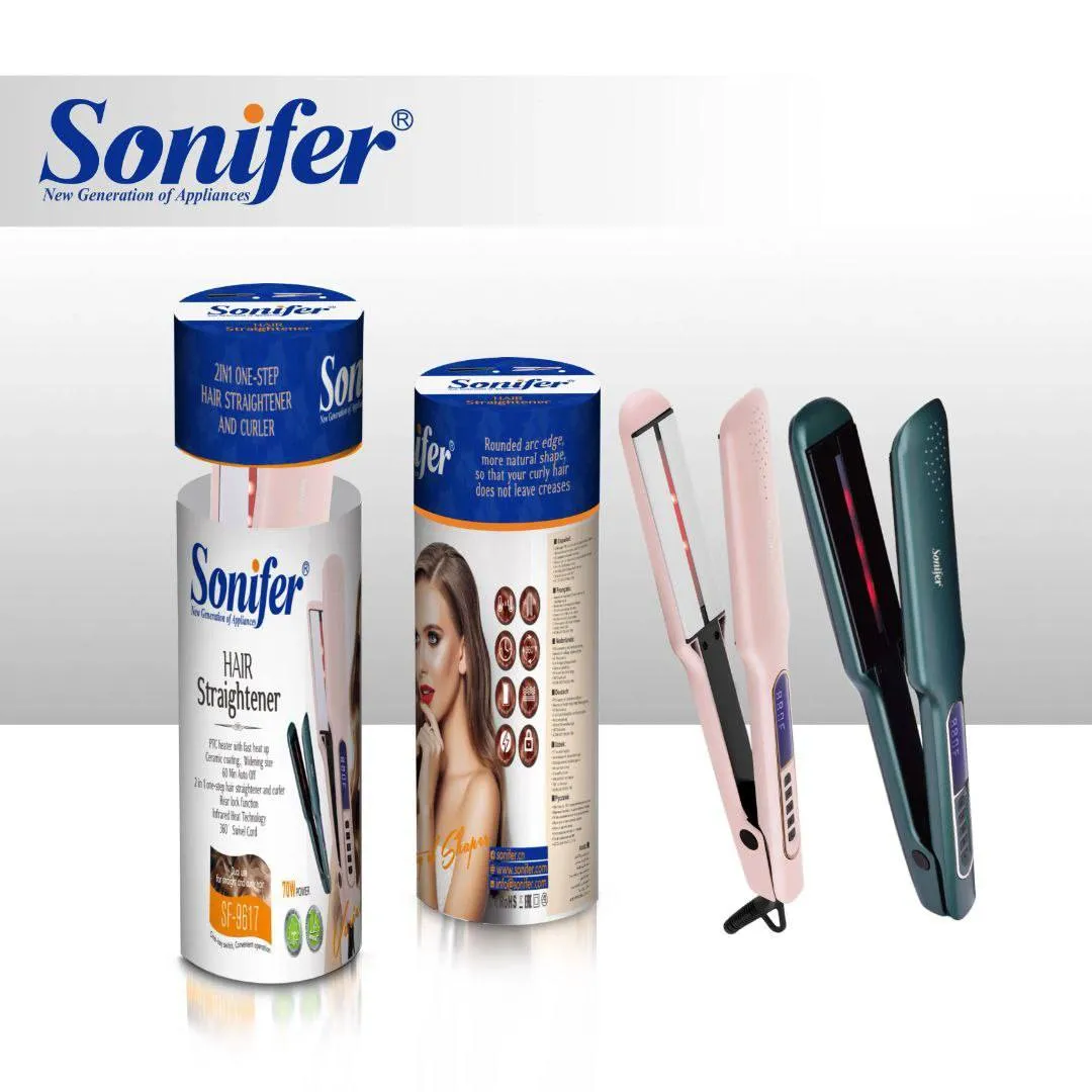 0123561_-70-sf-9617 سونيفر2 في 1 فرد الشعر & بكرة, حرارة سريعة, سيراميك SF – 9617 - الصورة 1