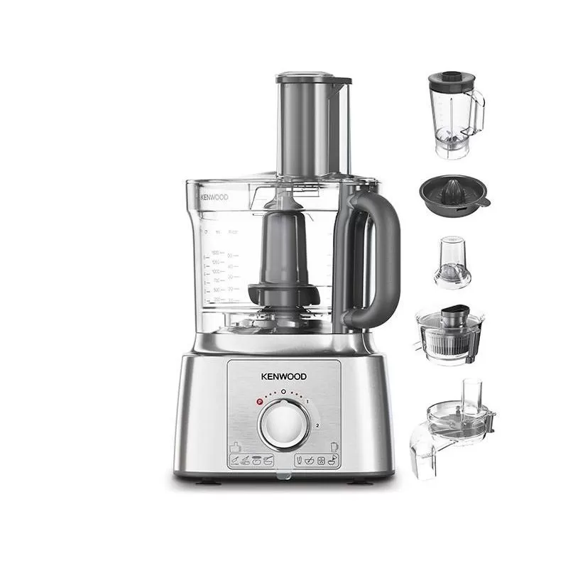 kenwood-food-processor-1000-watt-silver-fdp65880si كينوود محضر طعاممالتي برو اكسبرس 1000 واط – وعاء 3 لتر- فضي – موديل FDP65.880SI - الصورة 1
