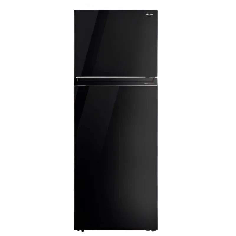 toshiba-refrigerator-no-frost-2-door-450l-inverter-black-glass-gr-rt624we-pgn22 ثلاجة توشيبا 2 باب 450 لتر نوفروست إنفرتر لون رمادى GR-RT622WE-PMN(06) - الصورة 1
